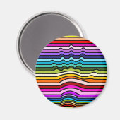 Regenboog strepen hand magneet (Voorkant / Achterkant)