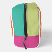 Regenboog strepen kleur blok roze groen pastel toilettasje (Rechts)