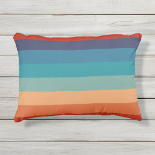 Regenboog Strepen Vintage Kleuren Oude Stijl Kleur Buitenkussen
