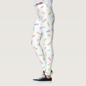 Regenboog strooit confetti leuk kleurrijk patroon leggings (Links)