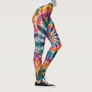 regenboog stropdas-kleurstof leggings