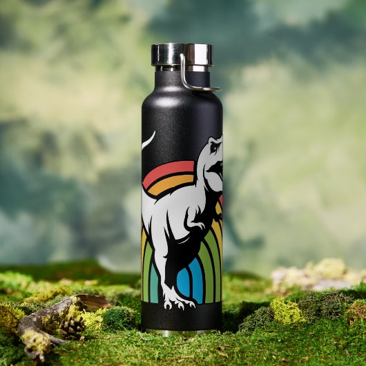 Regenboog T-Rex Waterfles (Buiten)