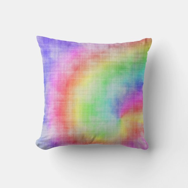 Regenboog Tie Dye Kussen (Voorkant)