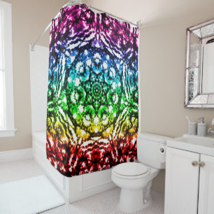 Regenboog Tie Dye Mandala Ster Douchegordijn