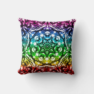 Regenboog Tie Dye Mandala Ster Kussen