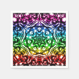 Regenboog Tie Dye Mandala Ster Verjaardagsfeestje Servet