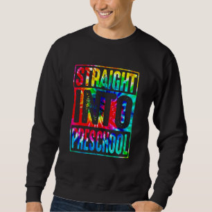 Regenboog Tie Dye Rechtdoor Naar Preschool Terug N Trui