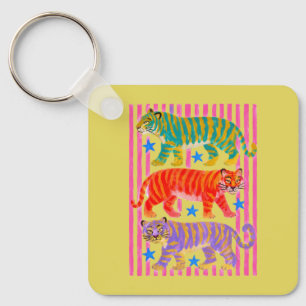 regenboog tijger dromen sleutelhanger