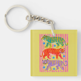 regenboog tijger dromen sleutelhanger