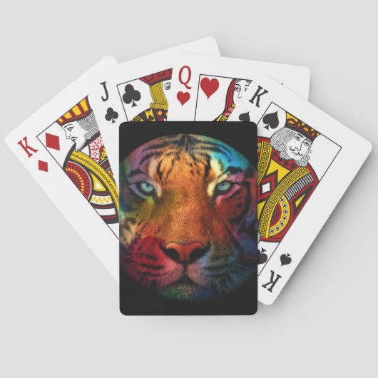 Regenboog Tijger Pokerkaarten (Achterkant)