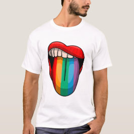 Regenboog Tong Pride Maand LGBTQ Krachtig Pride De T-shirt