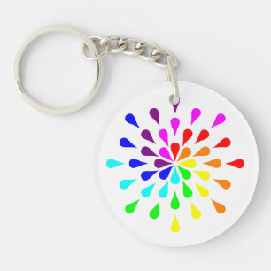 Regenboog traandruppels sleutelhanger