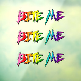 Regenboog trots bijt me raamsticker