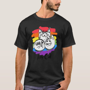 Regenboog trots Lgbt Gay Vlag Ally Kat T-shirt