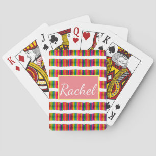 Regenboog trots maand terug naar school voeg naam pokerkaarten