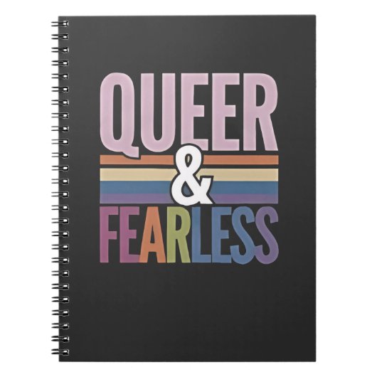 Regenboog trots & onbevreesde LGBT Pride Maand Bon Notitieboek (Voorkant)