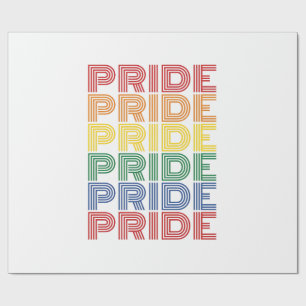 Regenboog trots retro typografie vector ontwerp_1 cadeaupapier