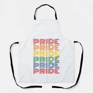 Regenboog trots retro typografie vector ontwerp_1 schort
