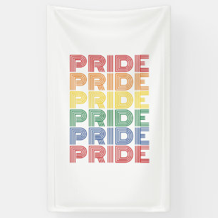 Regenboog trots retro typografie vector ontwerp_1 spandoek