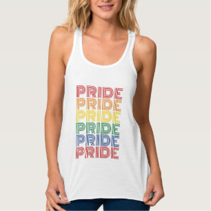 Regenboog trots retro typografie vector ontwerp_1 tanktop