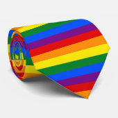 Regenboog trots stropdas (Opgerold)