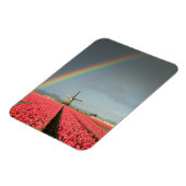Regenboog, tulpen en windmolen verticale magneet (Linkerzijde)
