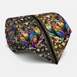 Regenboog Uil Art Deco Art Nouveau Das