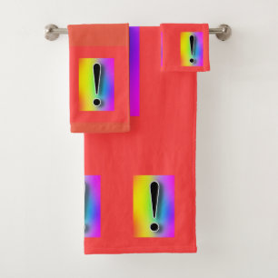 Regenboog Uitroepteken Bad Handdoek
