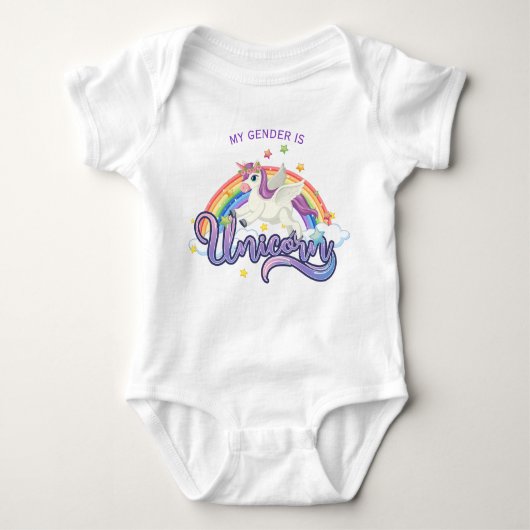 Regenboog Uniseks Baby T-shirt Creeper (Voorkant)