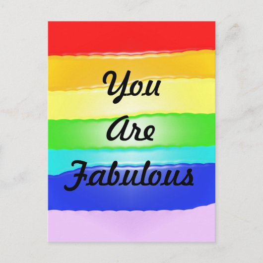 Regenboog v2 briefkaart (Voorkant)