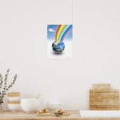 Regenboog van de aarde poster (Keuken)