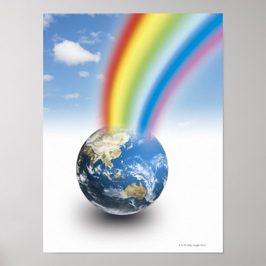 Regenboog van de aarde poster (Voorkant)