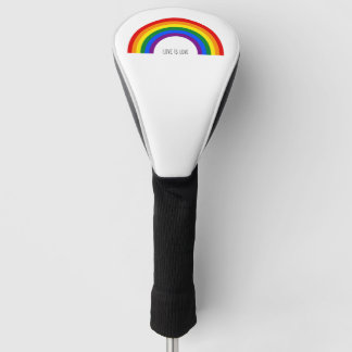 Regenboog van de Gay Pride. Liefde is liefde. Golfheadcover