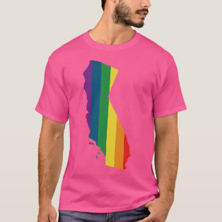 Regenboog van de staat Californië T-shirt