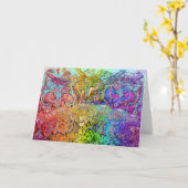 Regenboog van de Tentacles-kaart Kaart (Gele Bloem)