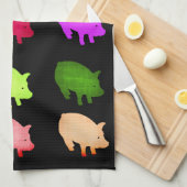 Regenboog van draaistellen theedoek (Quarter Fold)