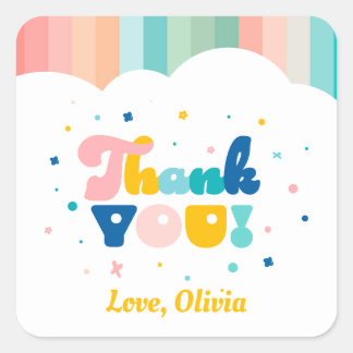 Regenboog van Fun Verjaardagsfeest Thema Sticker