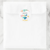 Regenboog van Fun Verjaardagsfeest Thema Sticker (Tas)