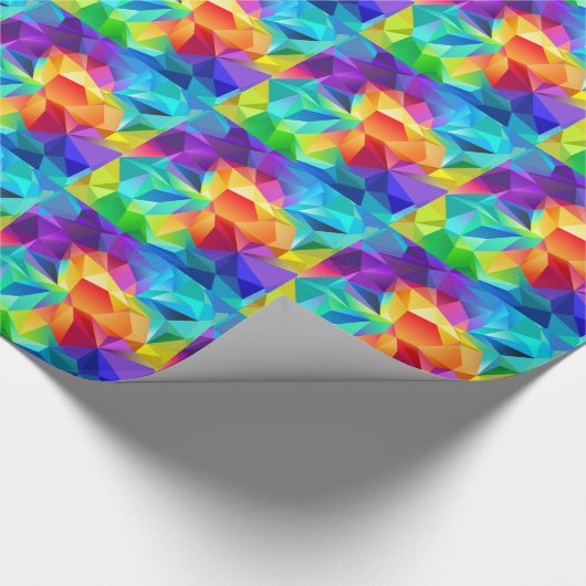 Regenboog van Gelukkige Kleuren Aangepaste Gift Cadeaupapier (Hoek)