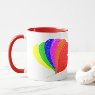 Regenboog van Heart Balloons Combo Mok