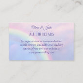 Regenboog van hoop - pastel, bruiloft informatiekaartje (Voorkant)