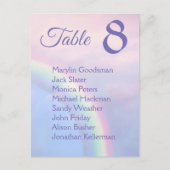 Regenboog van hoop - pastel, bruiloft zitkaarten briefkaart (Voorkant)