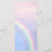 Regenboog van hoop - pastel, trouwen menu (Achterkant)