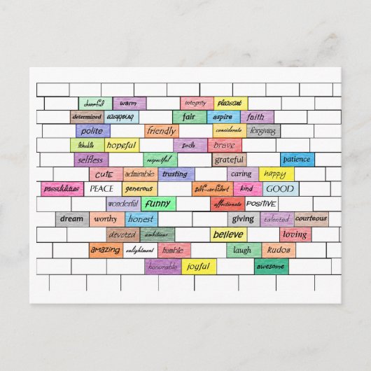 Regenboog van Inspirerend graffiti Briefkaart (Voorkant)