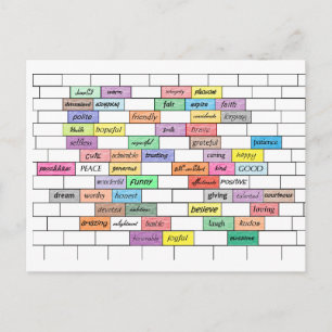 Regenboog van Inspirerend graffiti-Briefkaart Briefkaart