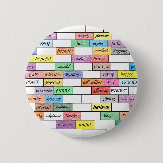 Regenboog van Inspirerend graffiti Ronde Button 5,7 Cm (Voorkant)