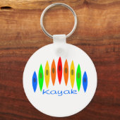 Regenboog van Kayaks Sleutelhanger (Voorkant)