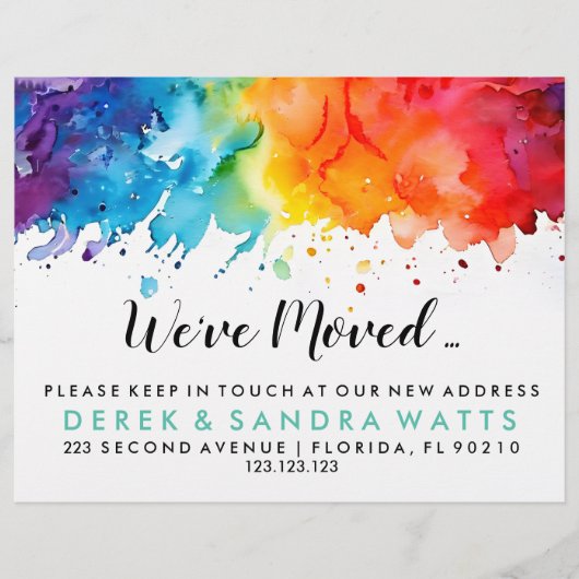 regenboog van kleur Verander van adres dat we hebb Flyer (Voorkant)