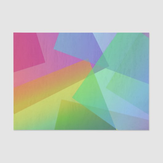 Regenboog van kleuren tissuepapier (Voorkant)