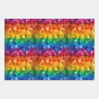 Regenboog van origami inpakpapier vel